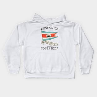 Antique Flag of Costa Rica Kids Hoodie